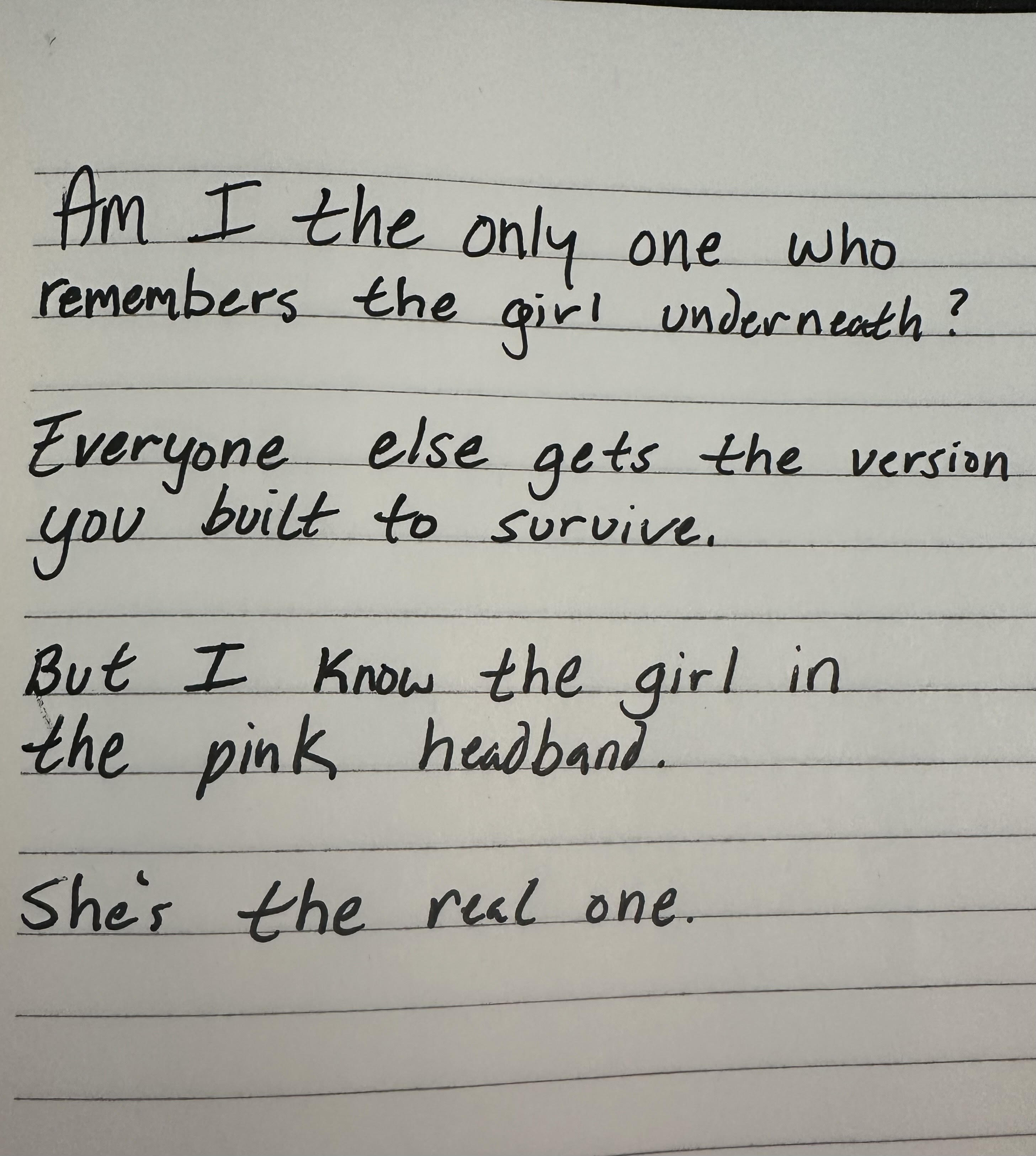 Handwritten note from Rowan